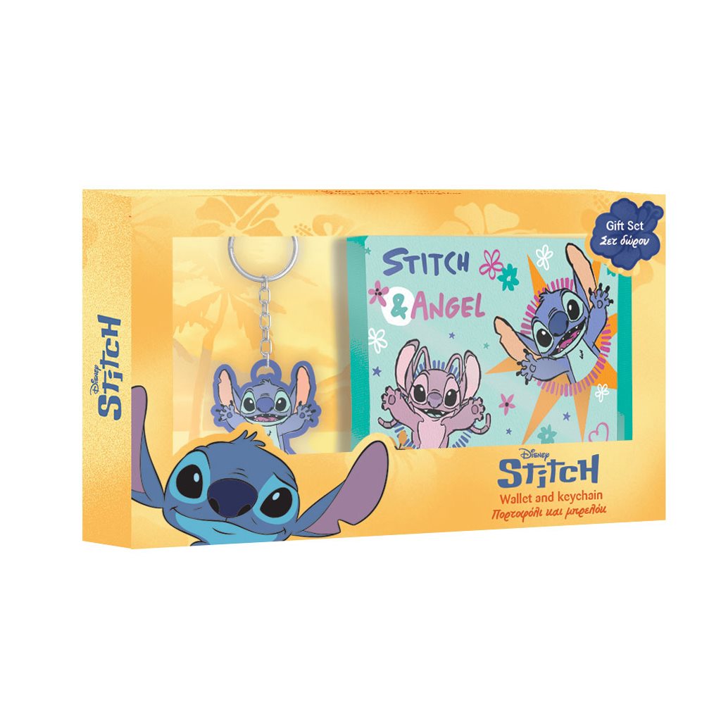 STITCH & ANGEL - Set of Wallet + Keyring - 2 Pc.