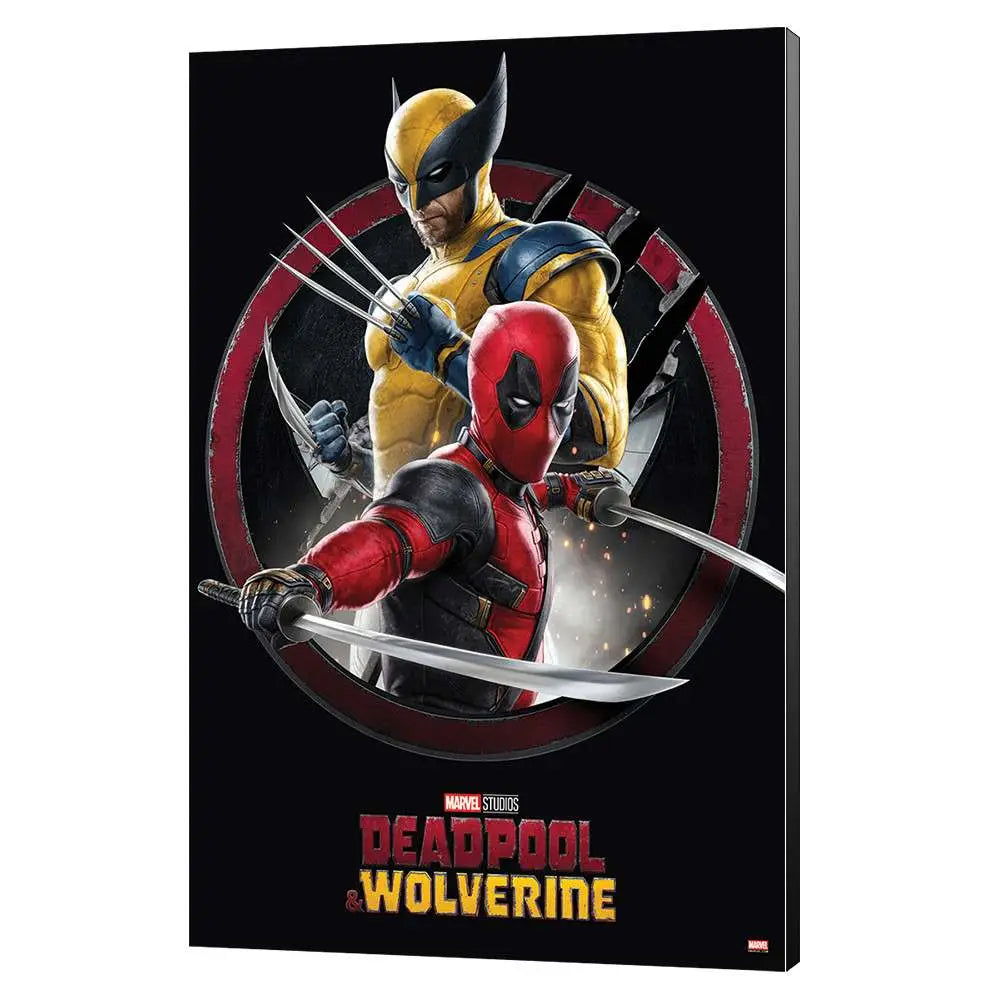 MARVEL DEADPOOL & WOLVERINE ACTION WOOD PANEL