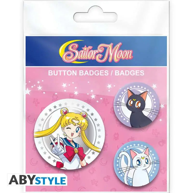 SAILOR MOON LUNA ARTEMIS & SAILOR MOON PIN