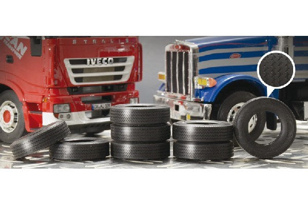 1:24 Truck Rubber Tyres 8pcs