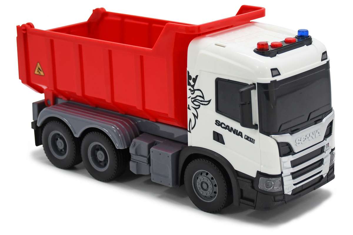 SCANIA lastbil med tiplad, lys & lyd, 26x10x13,3cm