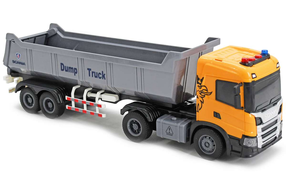 SCANIA lastbil m/åbent lad, lys & lyd, 41x9,5x11,5
