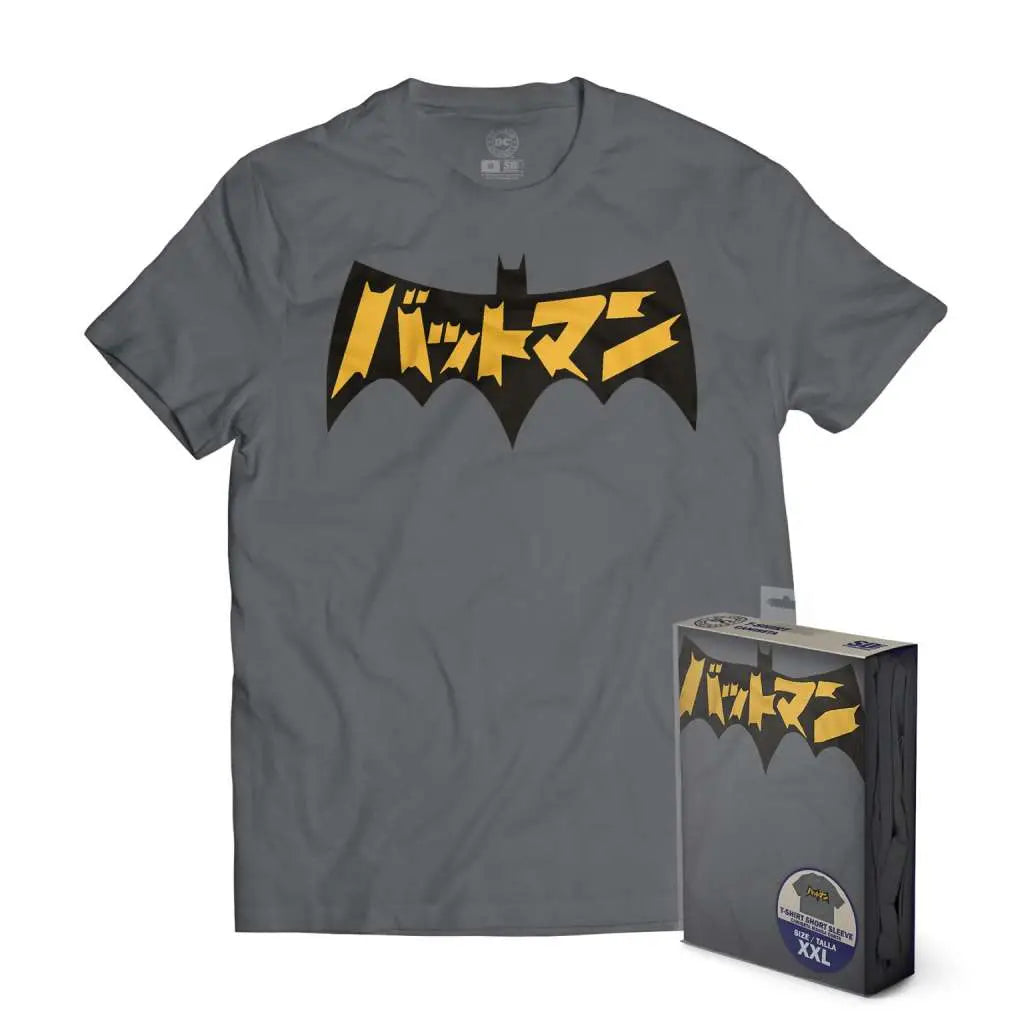 T/S DC BATMAN JAPANESE LOGO GREY - S