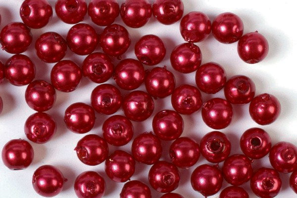Voksperler 8mm 500g rød