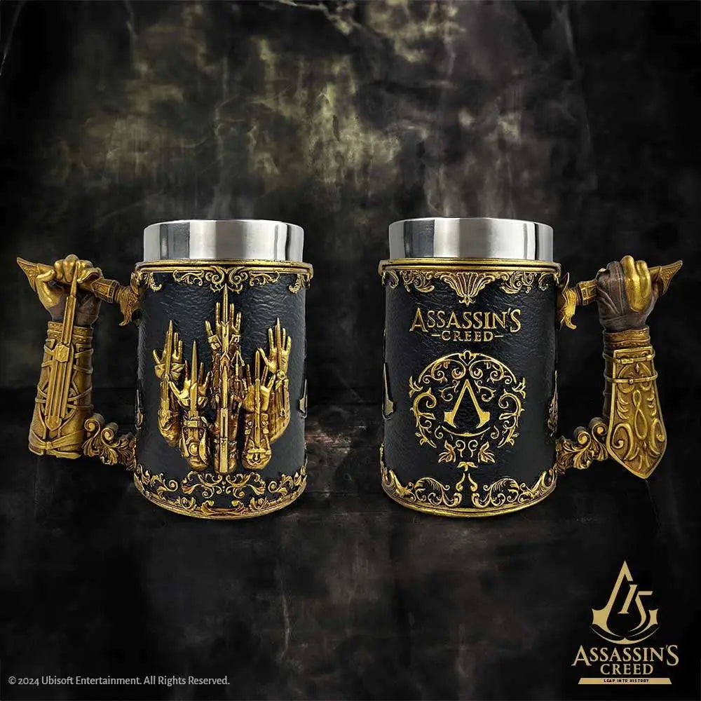 ASSASSIN'S CREED THROUGH THE AGES BLACK AND GOLD TANKARD