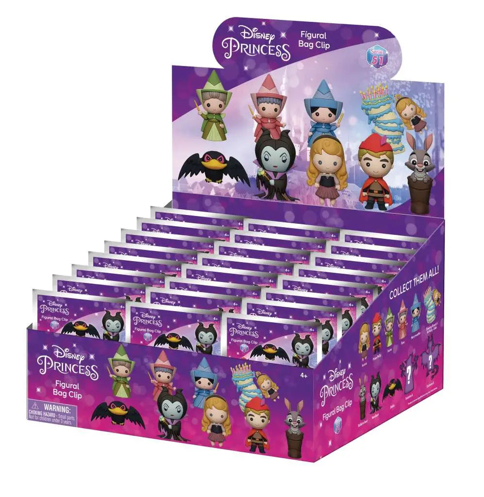 DISNEY SLEEPING BEAUTY (65TH ANN) BAG CLIP BLIND BOX DISPLAY(24)