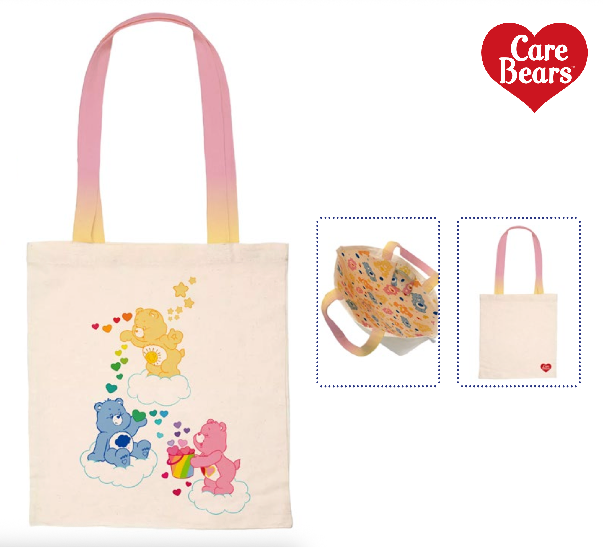 CAREBEAR - Rainbow - Tote Bag 40x33x1cm