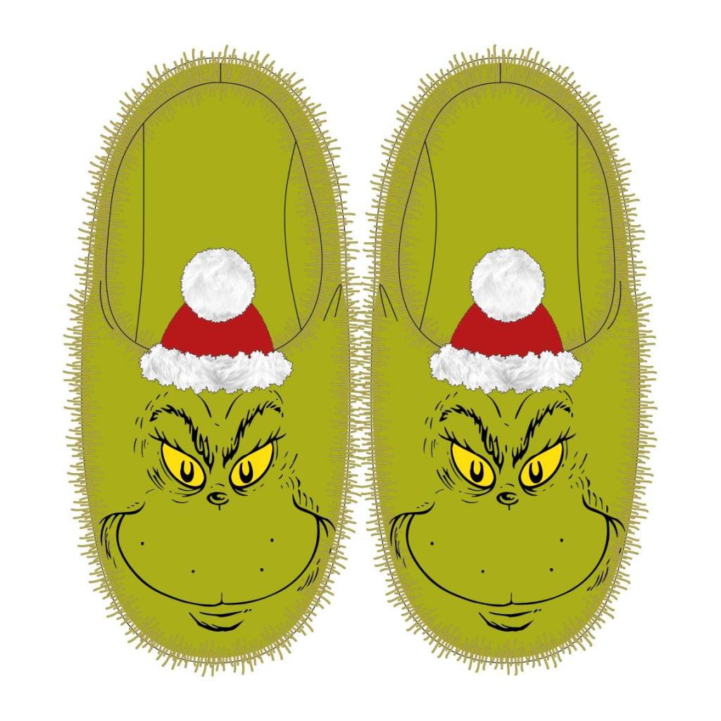 GRINCH - Xmas - Head - Slippers - S UK 8,5/9