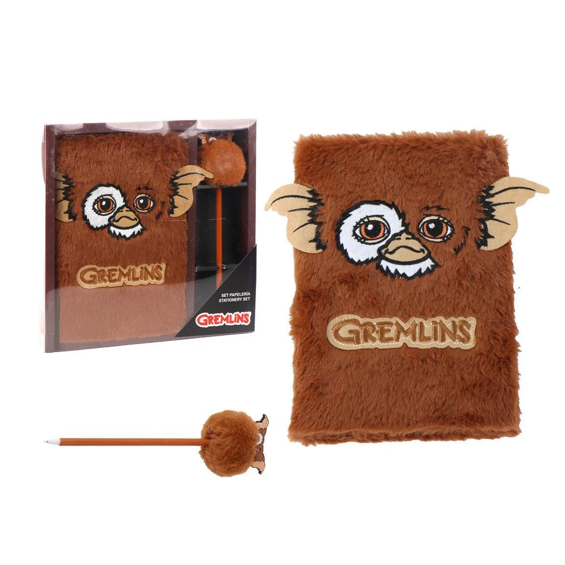 GREMLINS - Stationery Set - A5 Notebook + Pompom Pen