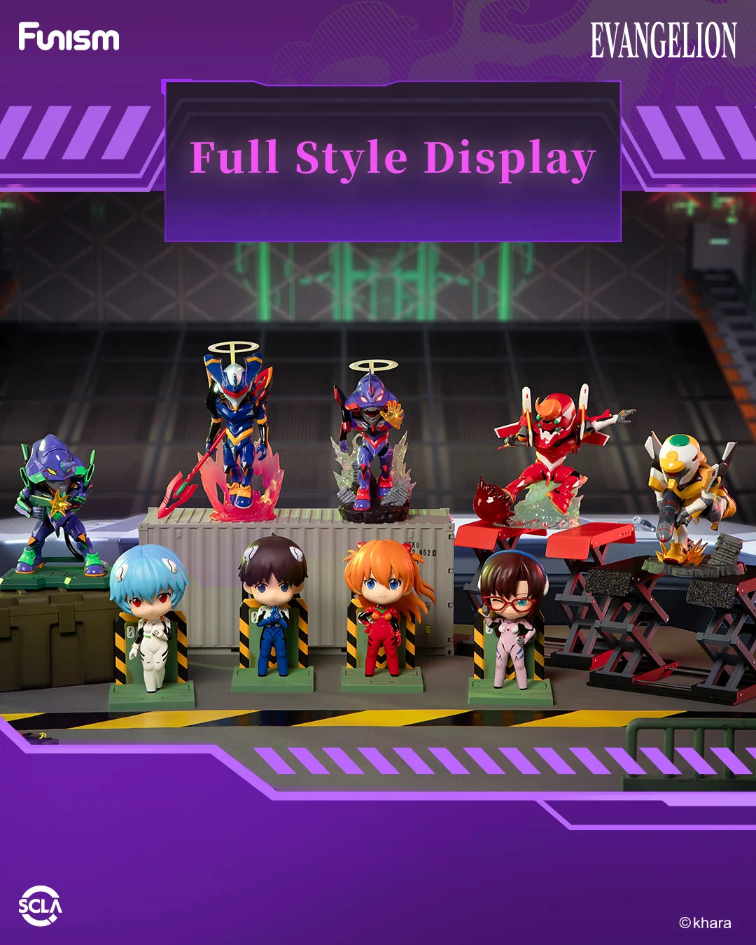 EVANGELION - EVA - Blind Box 8 Figure set 12cm