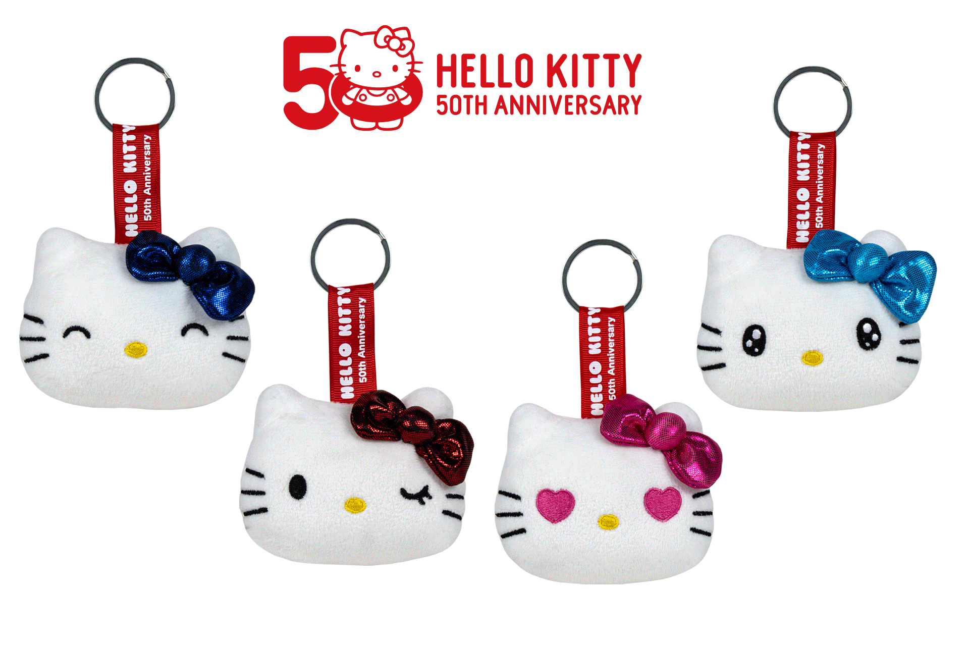 HELLO KITTY - Assortment of 24 Keychain Plushs - 4 models- 7cm