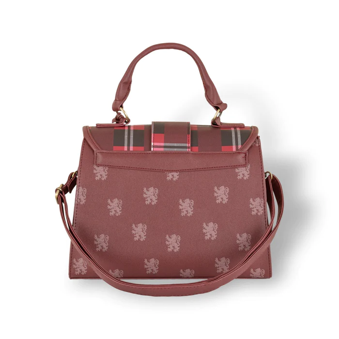 HARRY POTTER - Gryffindor - Luxury Plaid Top Handbag + Charms 29x22cm