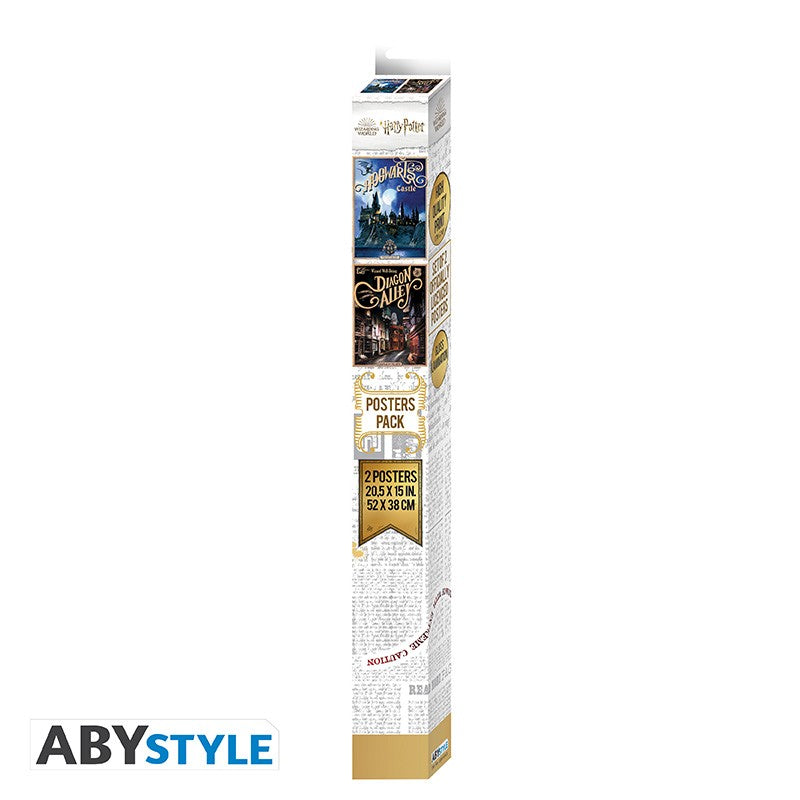 HARRY POTTER - Poudlard & Diagon Alley - Set de 2 posters '52x38'