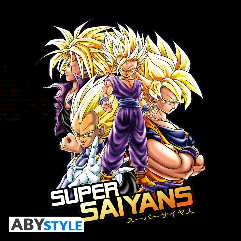 DRAGON BALL - T-Shirt DBZ Saiyans Unisex black (L)