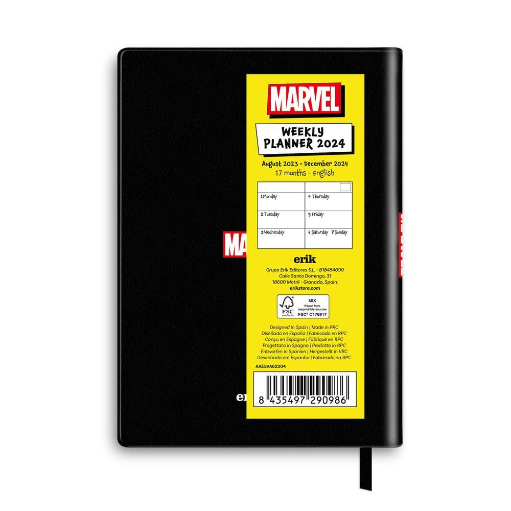 MARVEL COMICS - Pocket Agenda 2023/2024 - 17 Months - UK