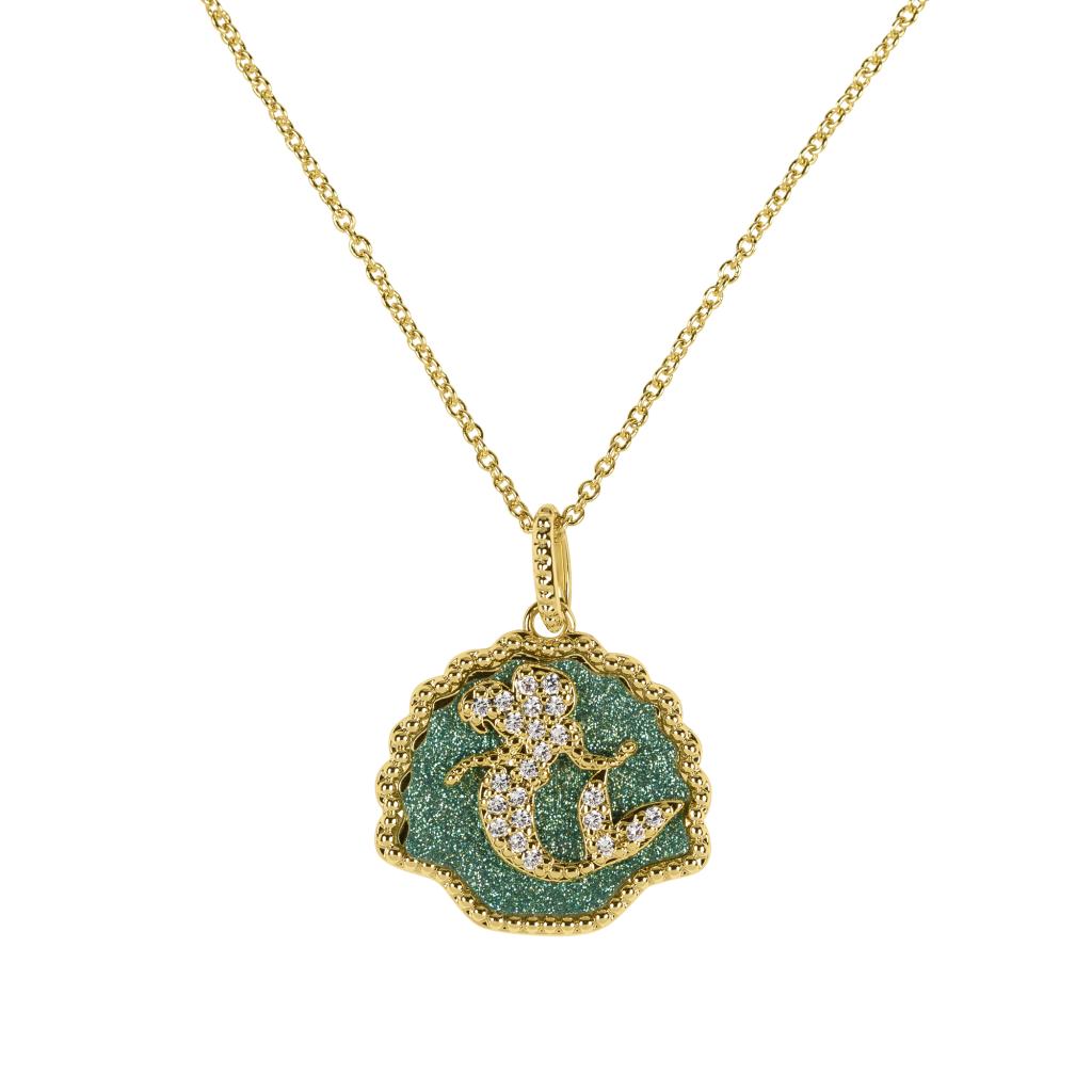 LITTLE MERMAID - Shellfish - Gold Brass Plated Necklace