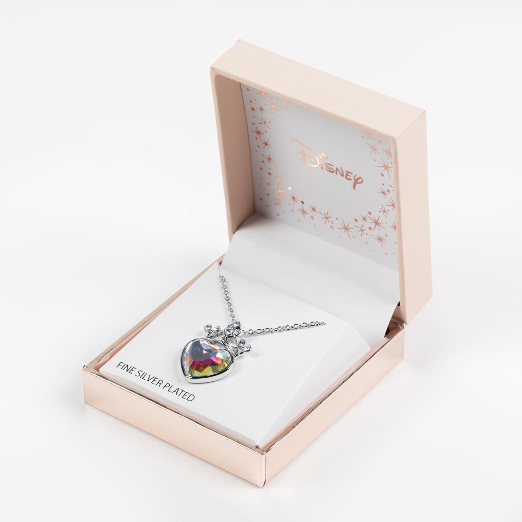 DISNEY - Tiara - Silver Brass Plated Necklace + Stone