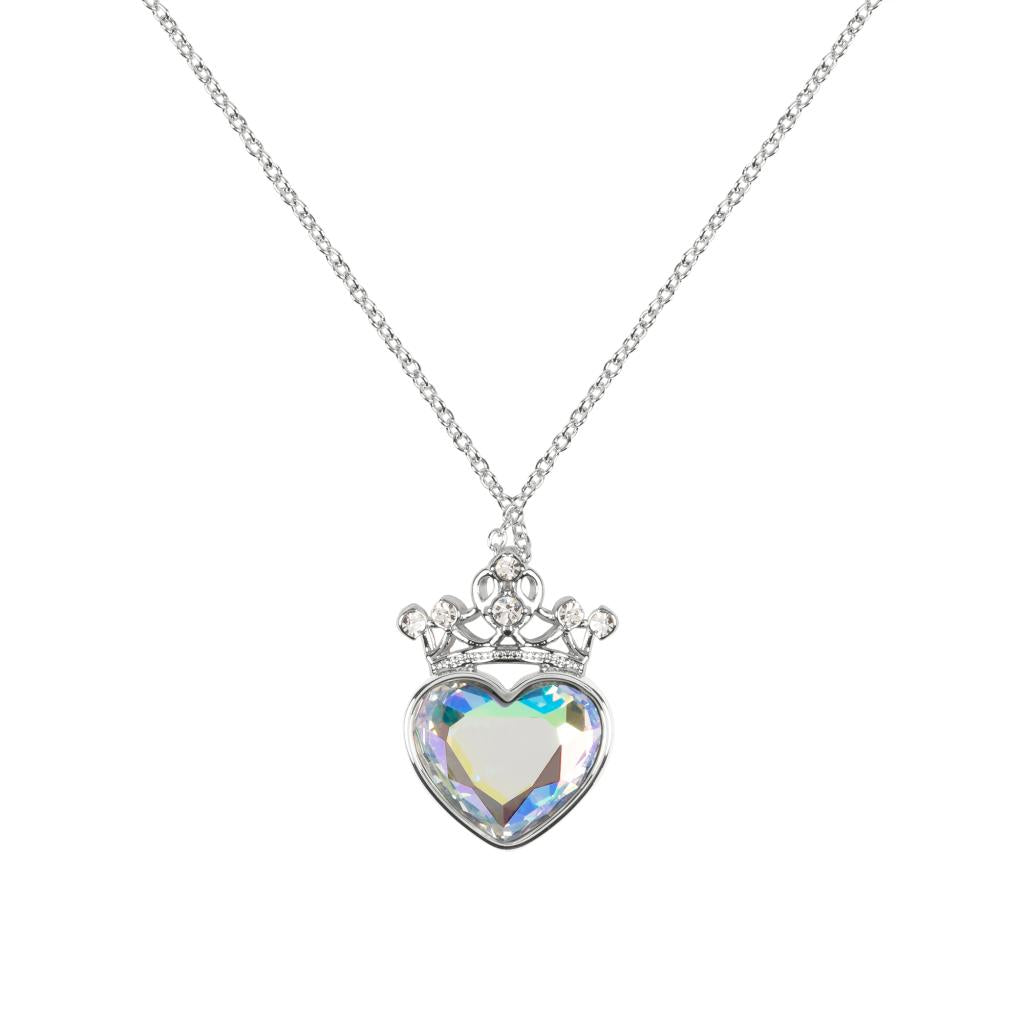 DISNEY - Tiara - Silver Brass Plated Necklace + Stone