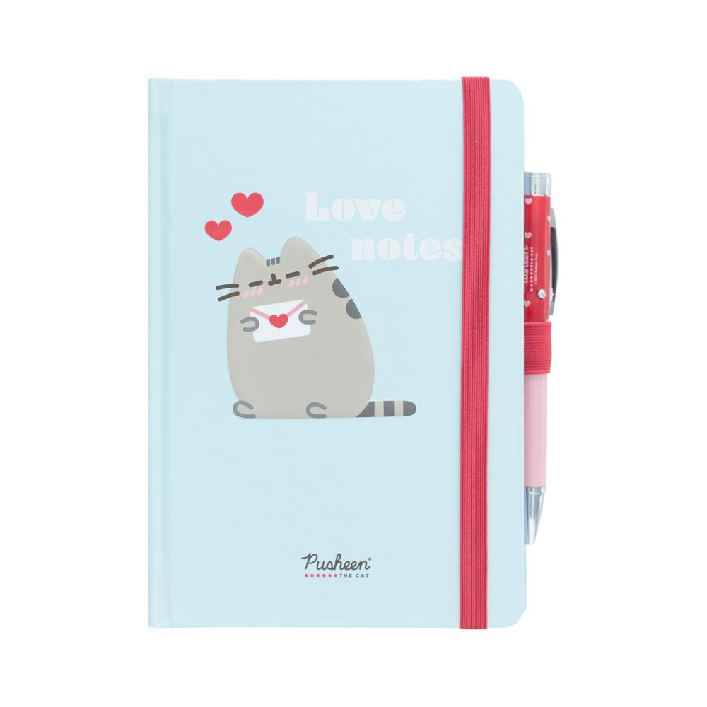 PUSHEEN - Love - Notebook + Stylo-Bille Lumineux - Format A5