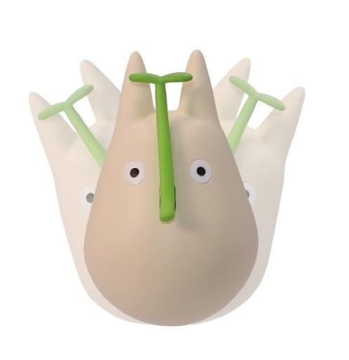 MON VOISIN TOTORO - Totoro Blanc avec feuille - Figurine Culbuto 4.9cm