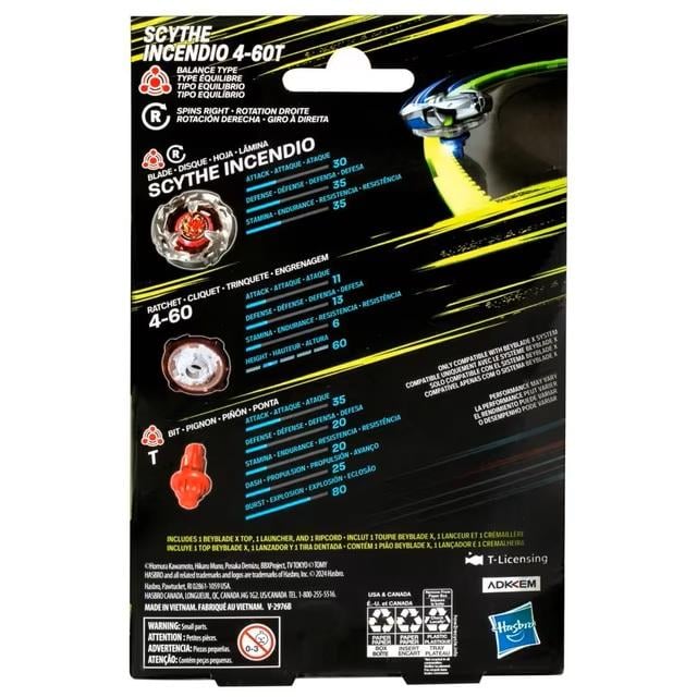BEYBLADE X - Scythe Incendio 4-60T Starter Pack