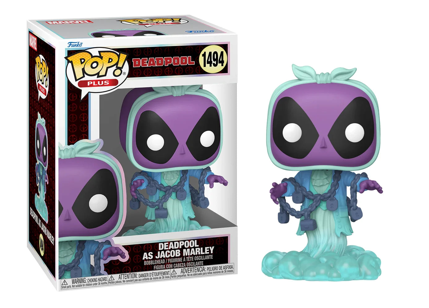 DEADPOOL - POP Plus N° 1494 -Deadpool As Jacob Marley