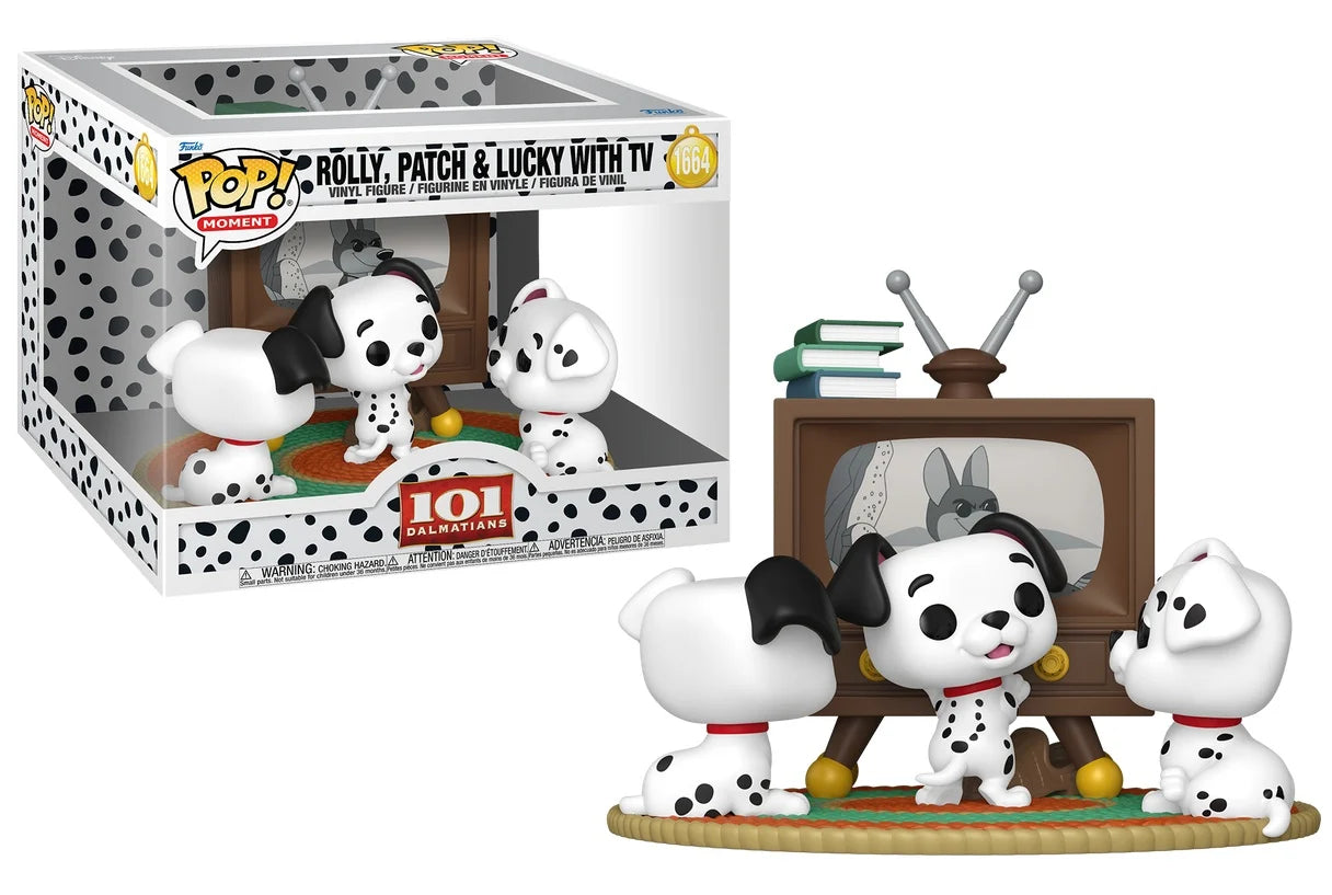101 DALMATIANS - POP Moments N° 1664 - Rolly, Patch & Lucky with TV