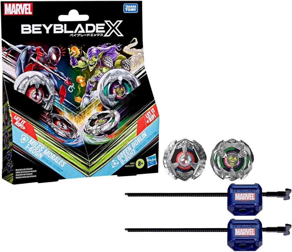 BEYBLADE X - Miles Morales 1-60GN & Green Goblin 9-80HT