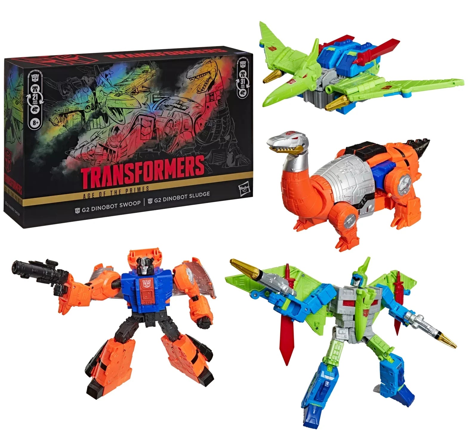 TRANSFORMERS - Dinobot Swoop & Sludge -Figure Age of the Primes 21.5cm