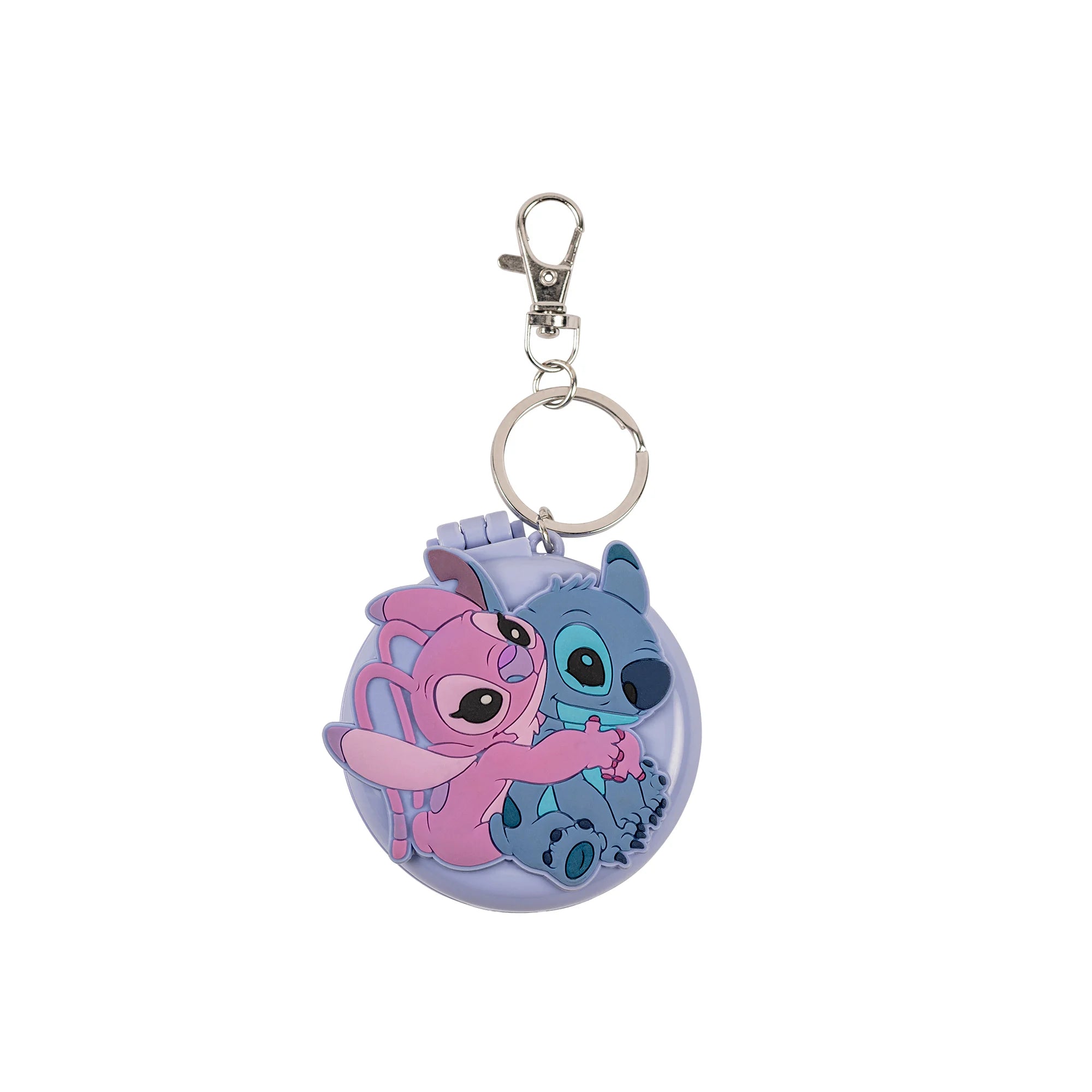 STITCH & ANGEL - Compact Mirror & Hairbrush Keychain