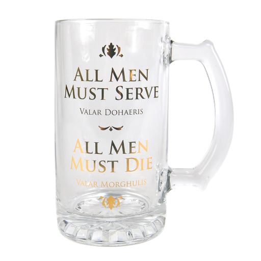GAME OF THRONES - Glass Tankard - Belongs To The King