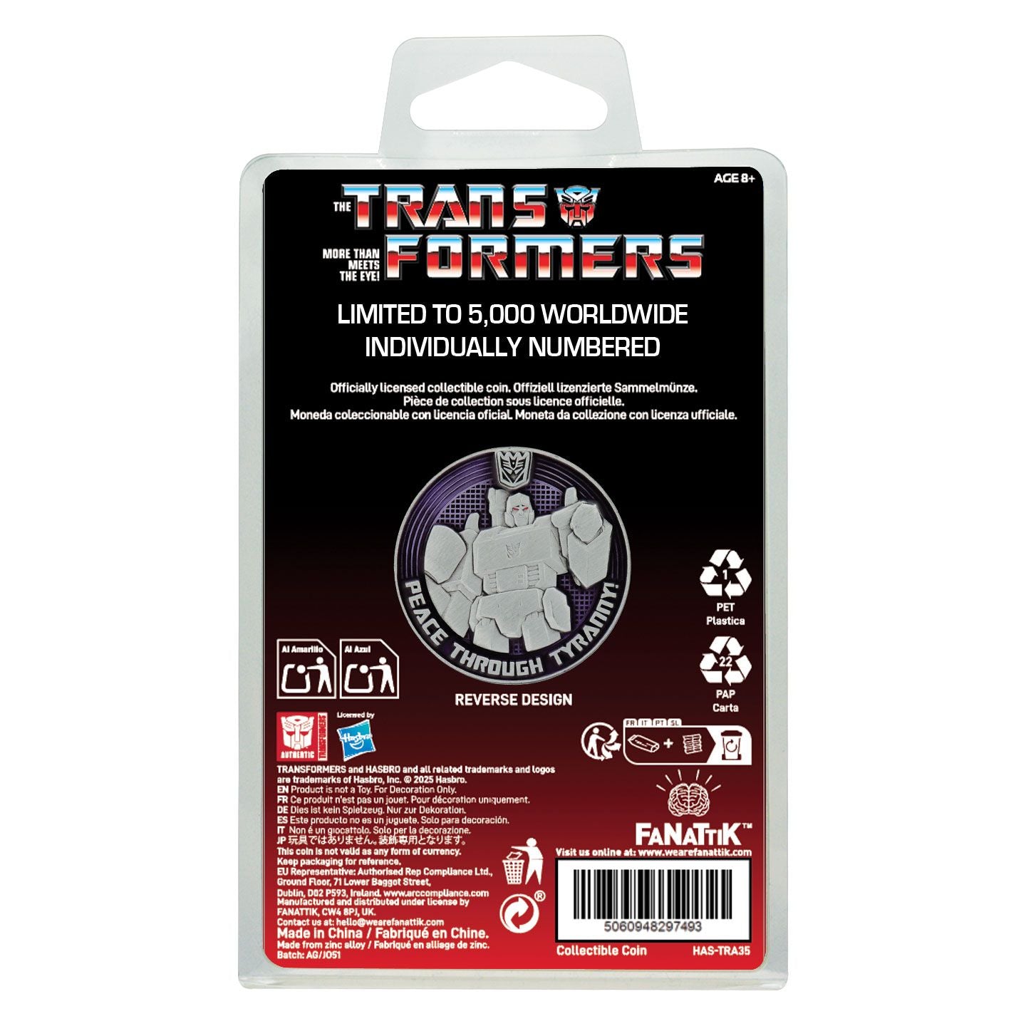 TRANSFORMERS G1 - Autobots VS Decepticons - Pièce Edition Limitée