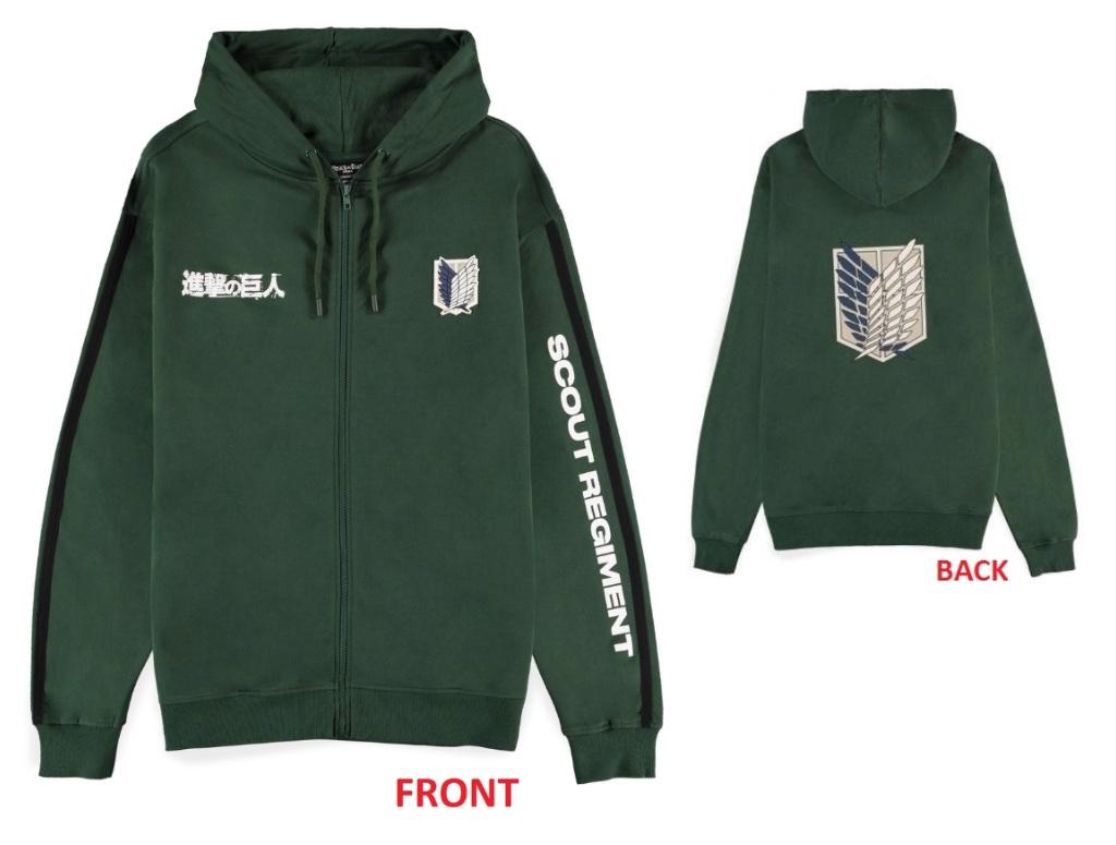 ATTACK ON TITAN - Scout Regiment - Men's Zipper Hoodie (XL)