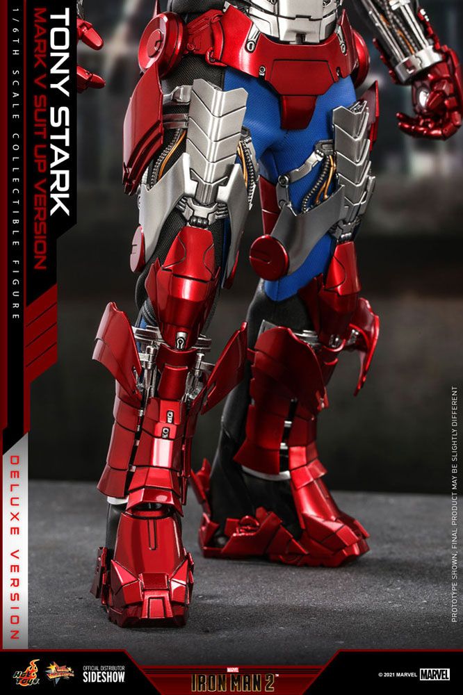 MARVEL - Tony Stark (Mark V Suit Up) Deluxe - Statuette articulée 31cm