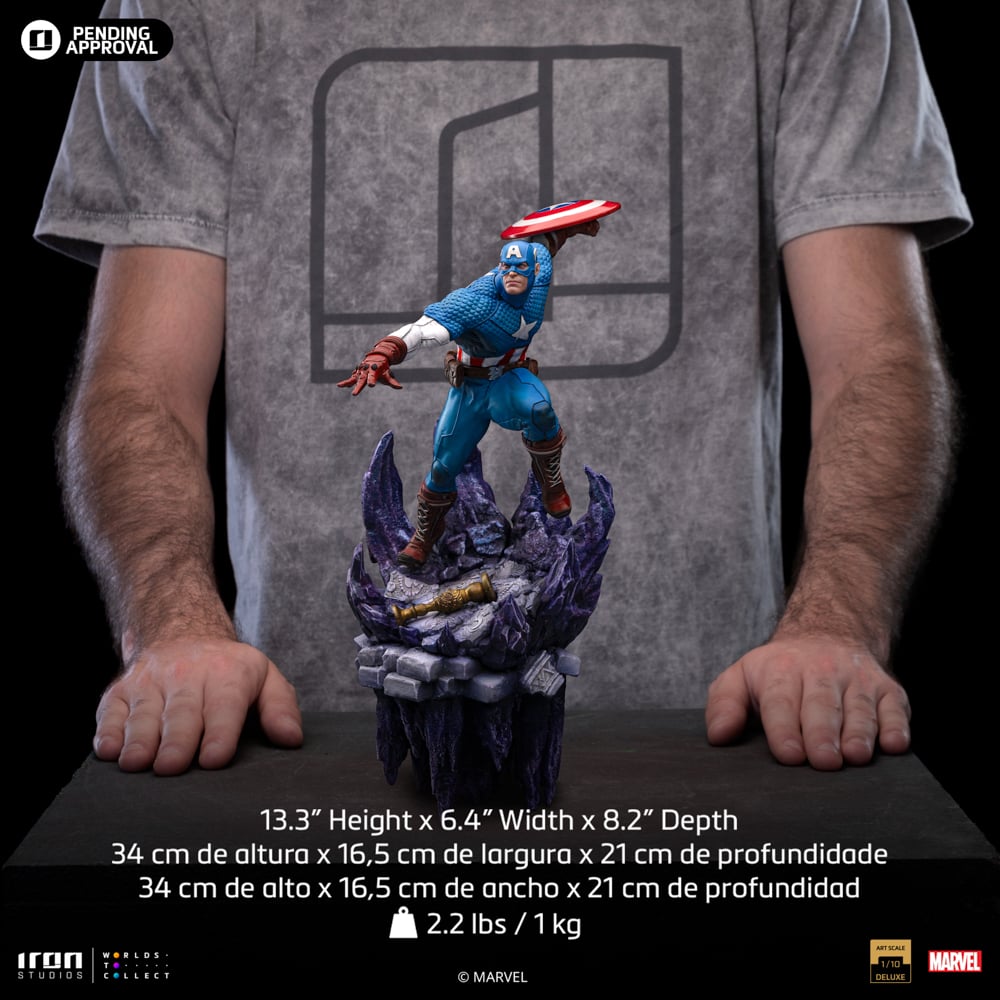 MARVEL - Captain America - Statuette Art Scale Deluxe 1/10 34cm