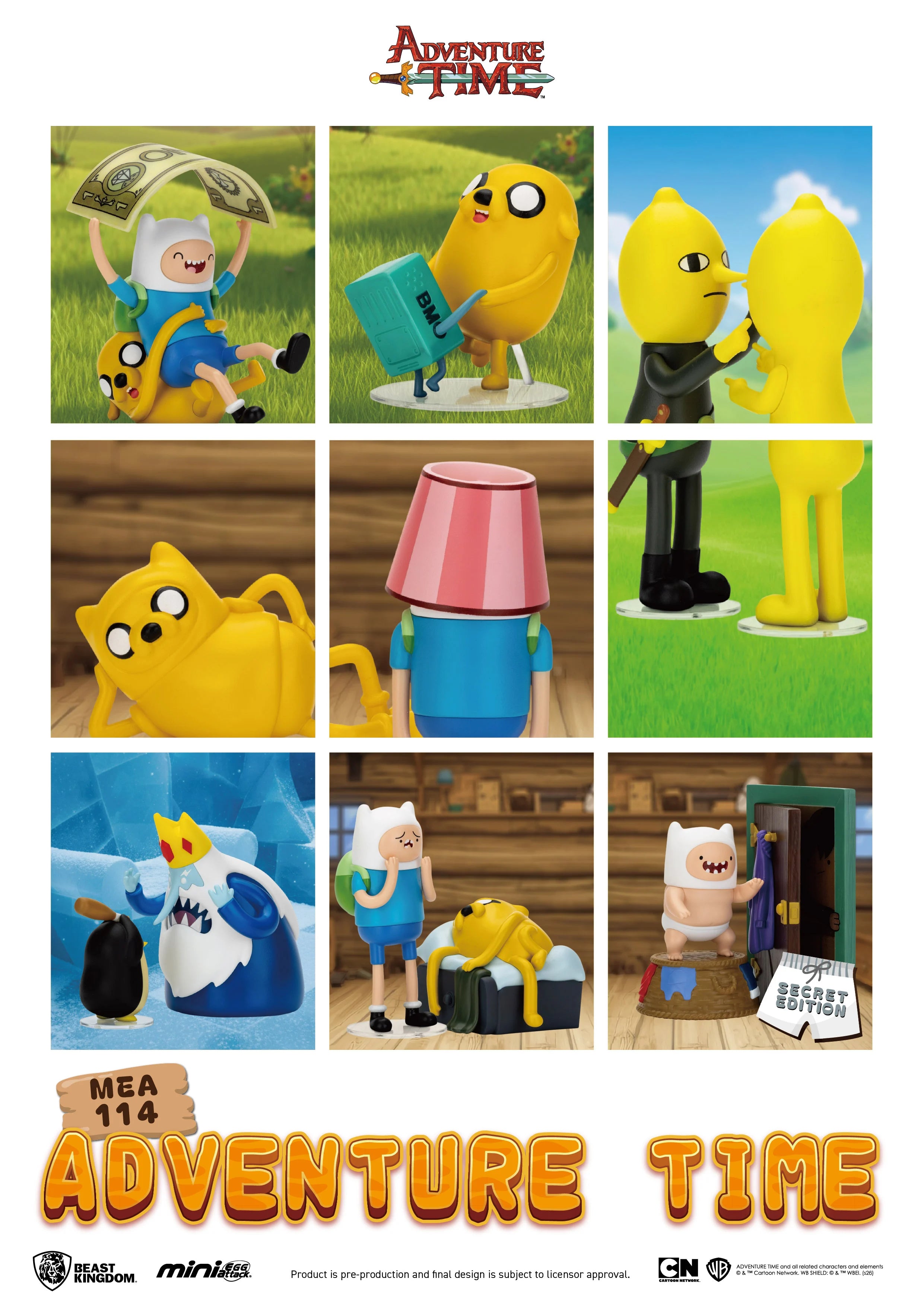 ADVENTURE TIME - Blind Box - 6 Figure set 9.4cm