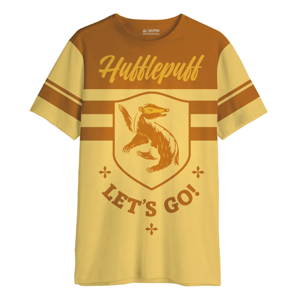 HARRY POTTER - Hufflepuff Let's Go - Oversize T-Shirt Men (L)