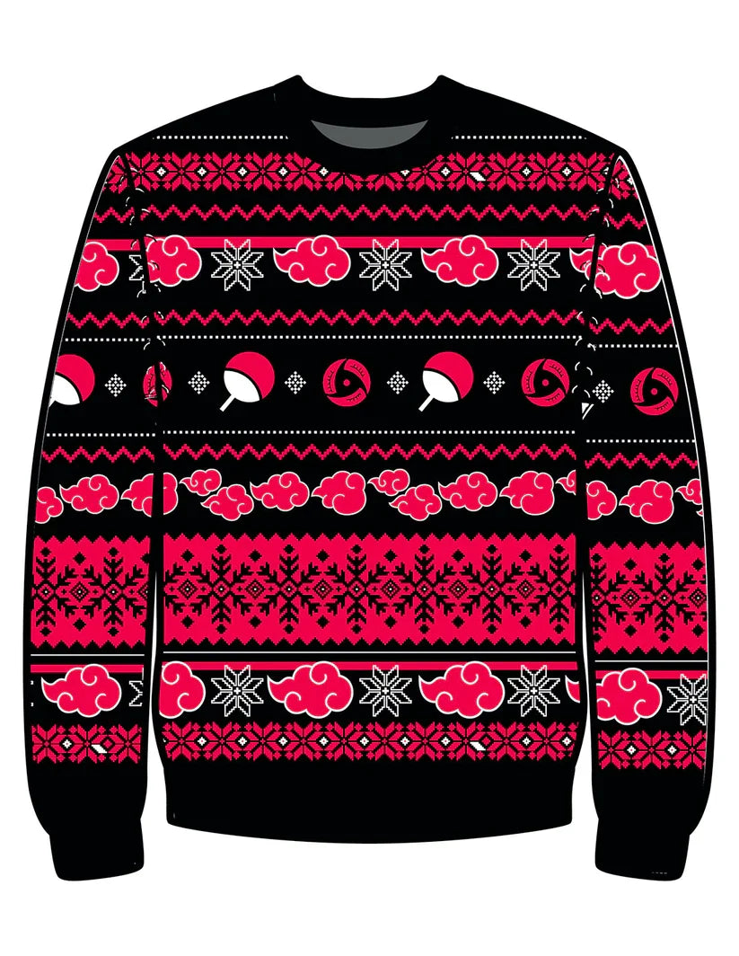 NARUTO SHIPPUDEN - Akatsuki - Men Christmas Sweaters (S)