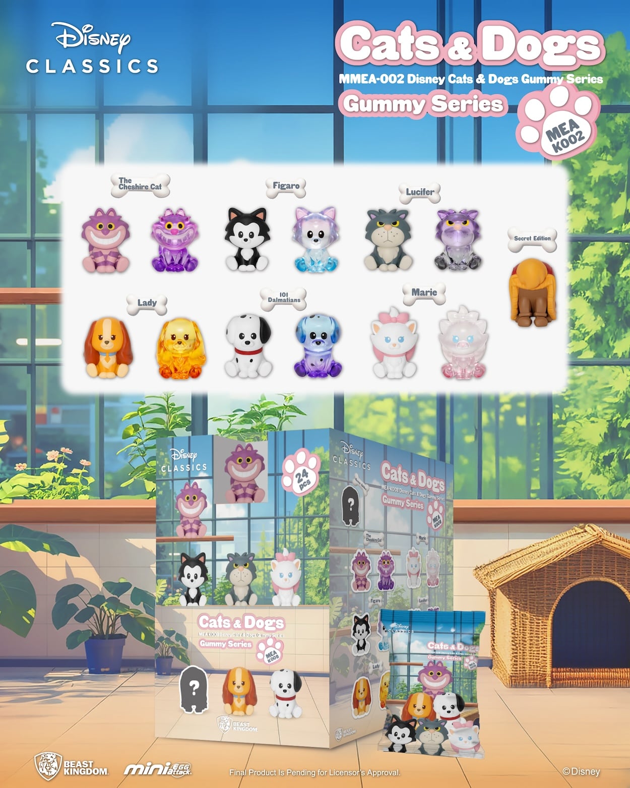 DISNEY - Cats & Dogs Gummy Series - Figurine Blind Box 3.4cm