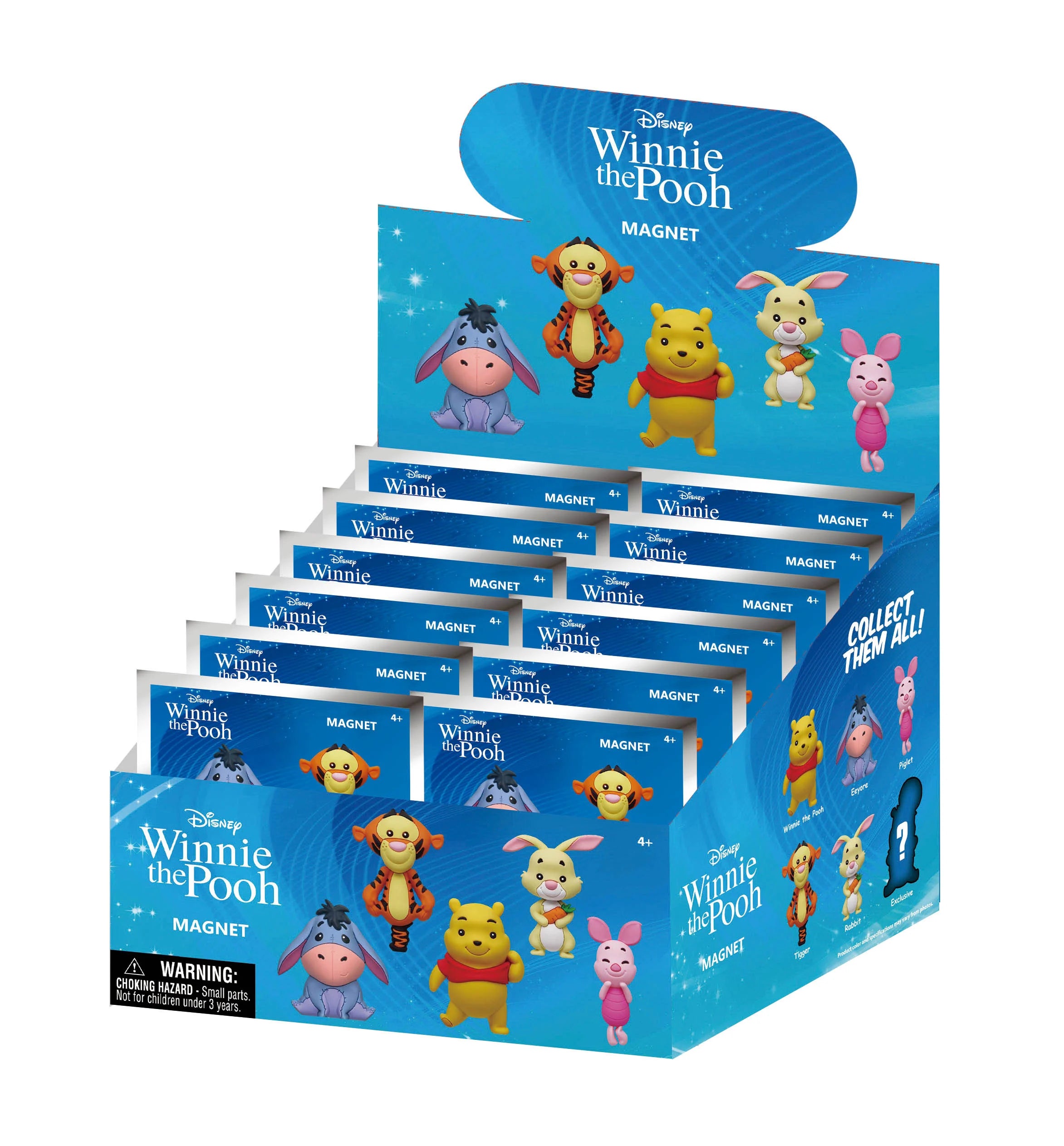 WINNIE - Series 1 - 3D Foam Magnets in blind bags (Display 12 Pcs)