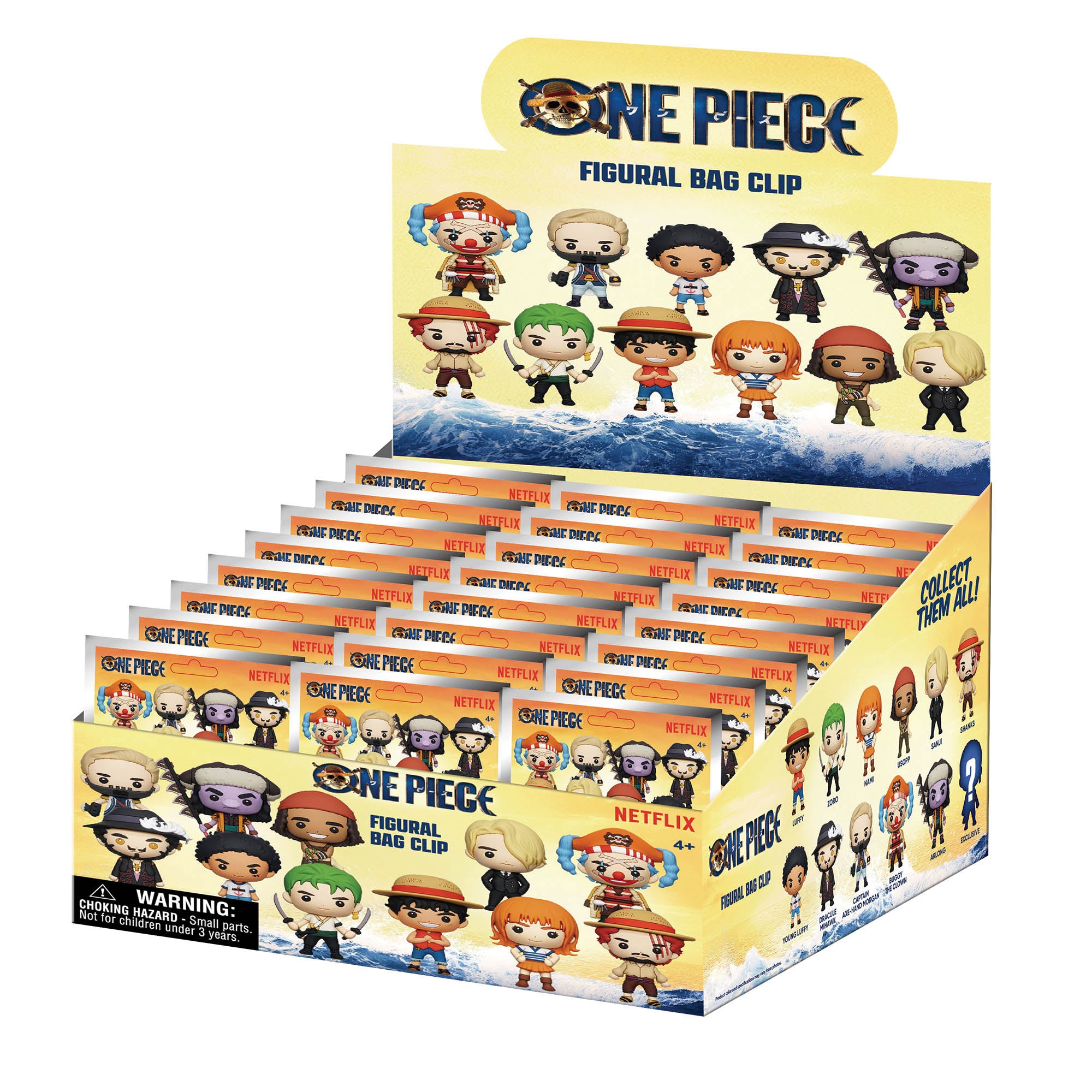 ONE PIECE - Series 1 - 3D Foam Bag Clip (Display 24 Pcs)
