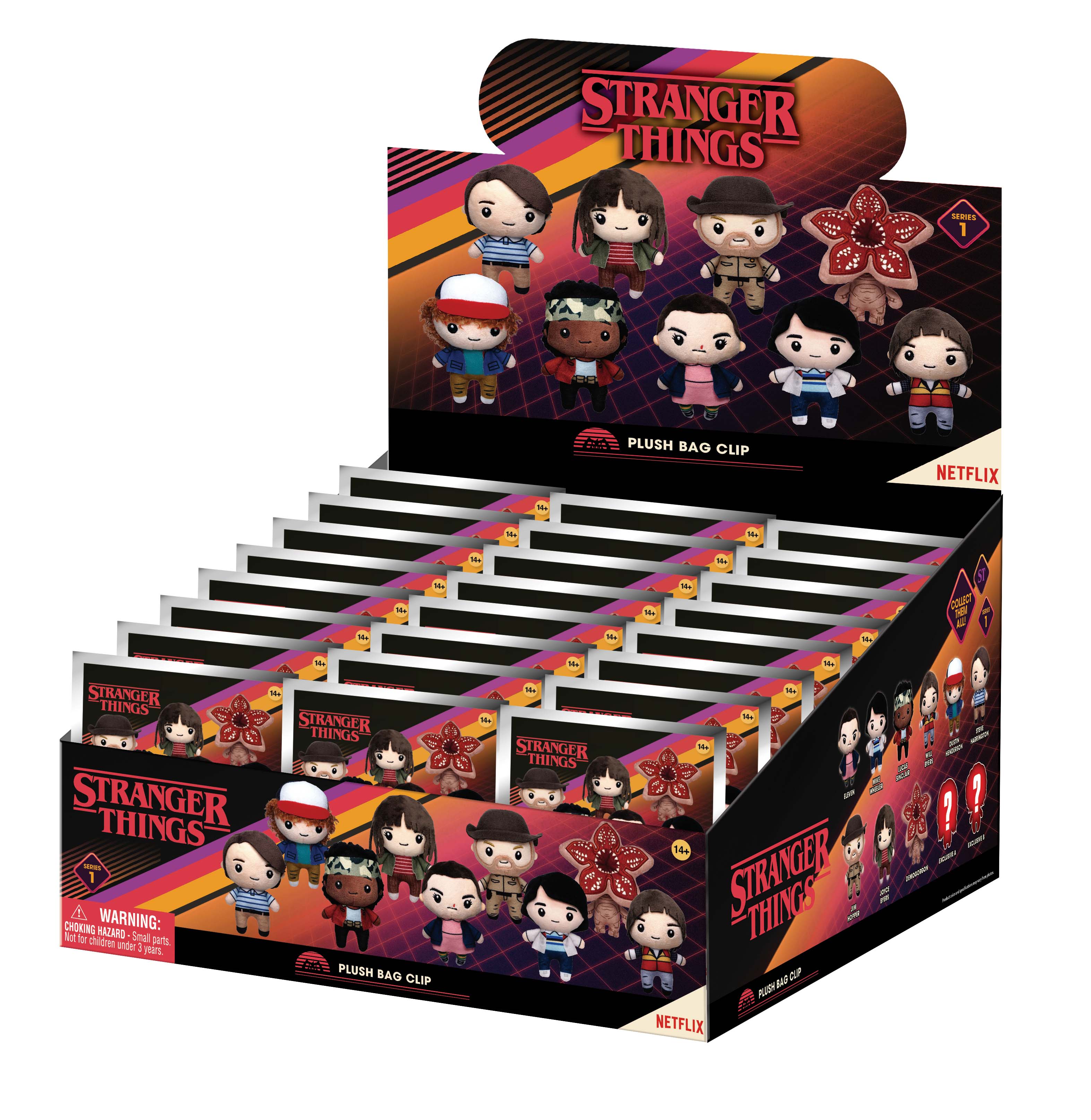 STRANGER THINGS - Plush Bag Clip (Display 24 Pcs)