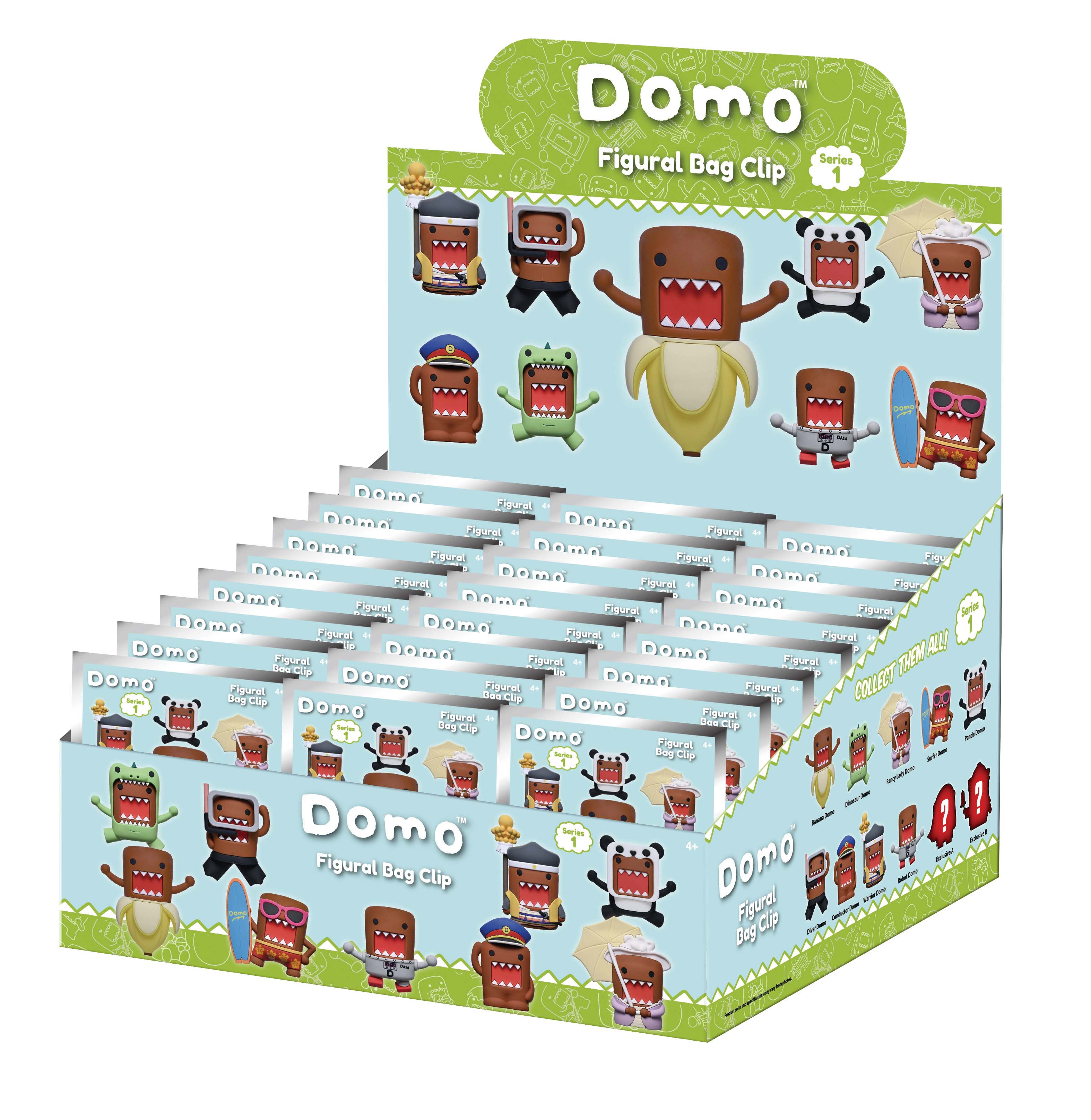 DOMO-KUN - Series 1 - 3D Foam Bag Clip (Display 24 Pcs)