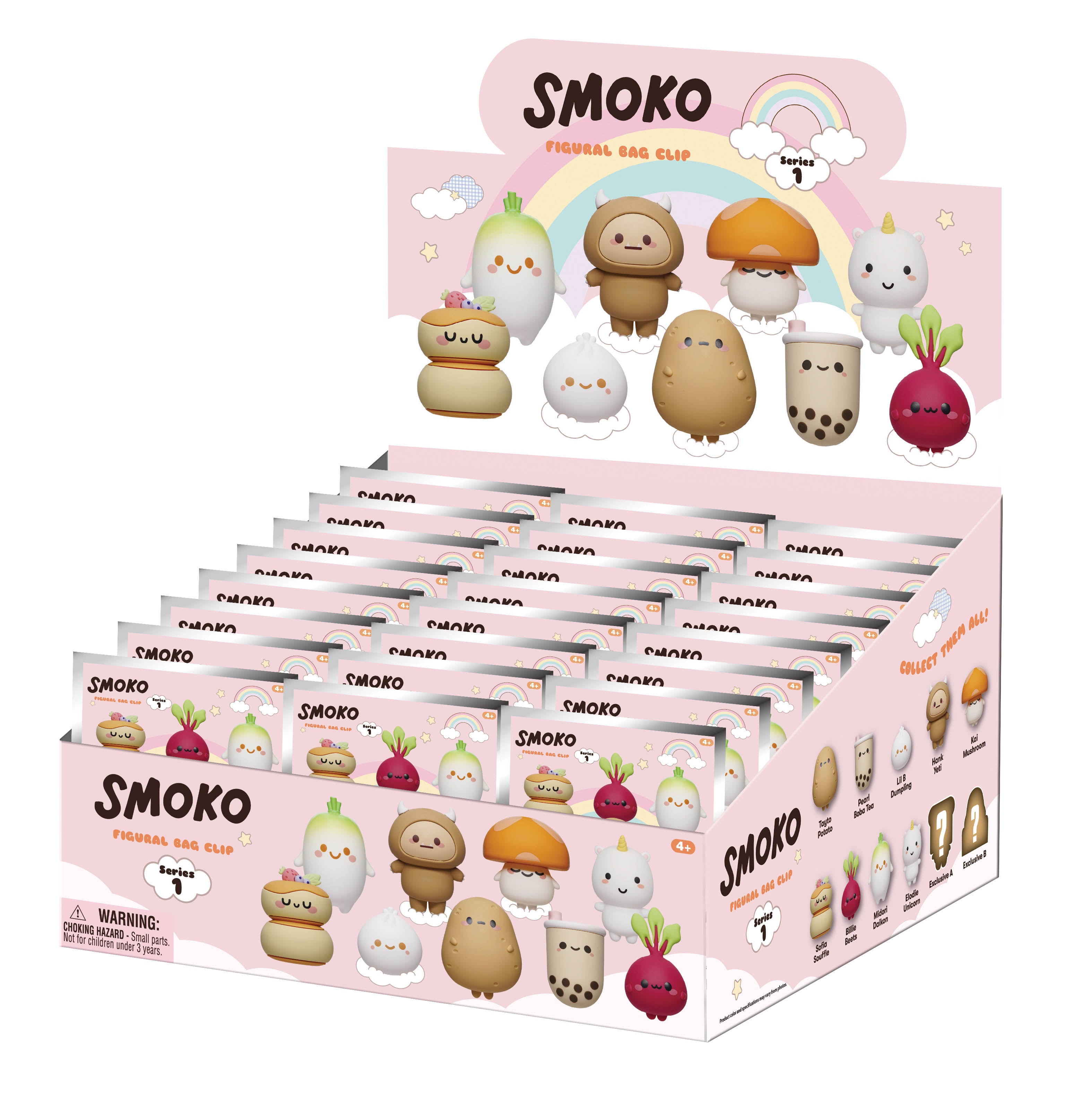 SMOKO - Series 1 - 3D Foam Bag Clip (Display 24 Pcs)