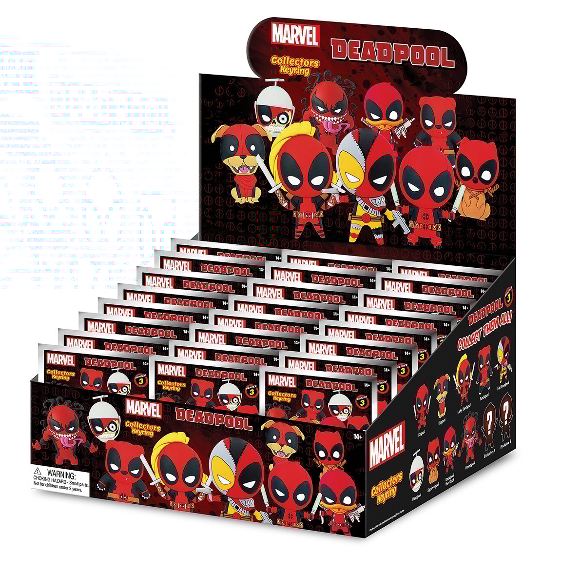 MARVEL - Deadpool Serie 3 - 3D Foam Bag Clip (Display 24 Pcs)