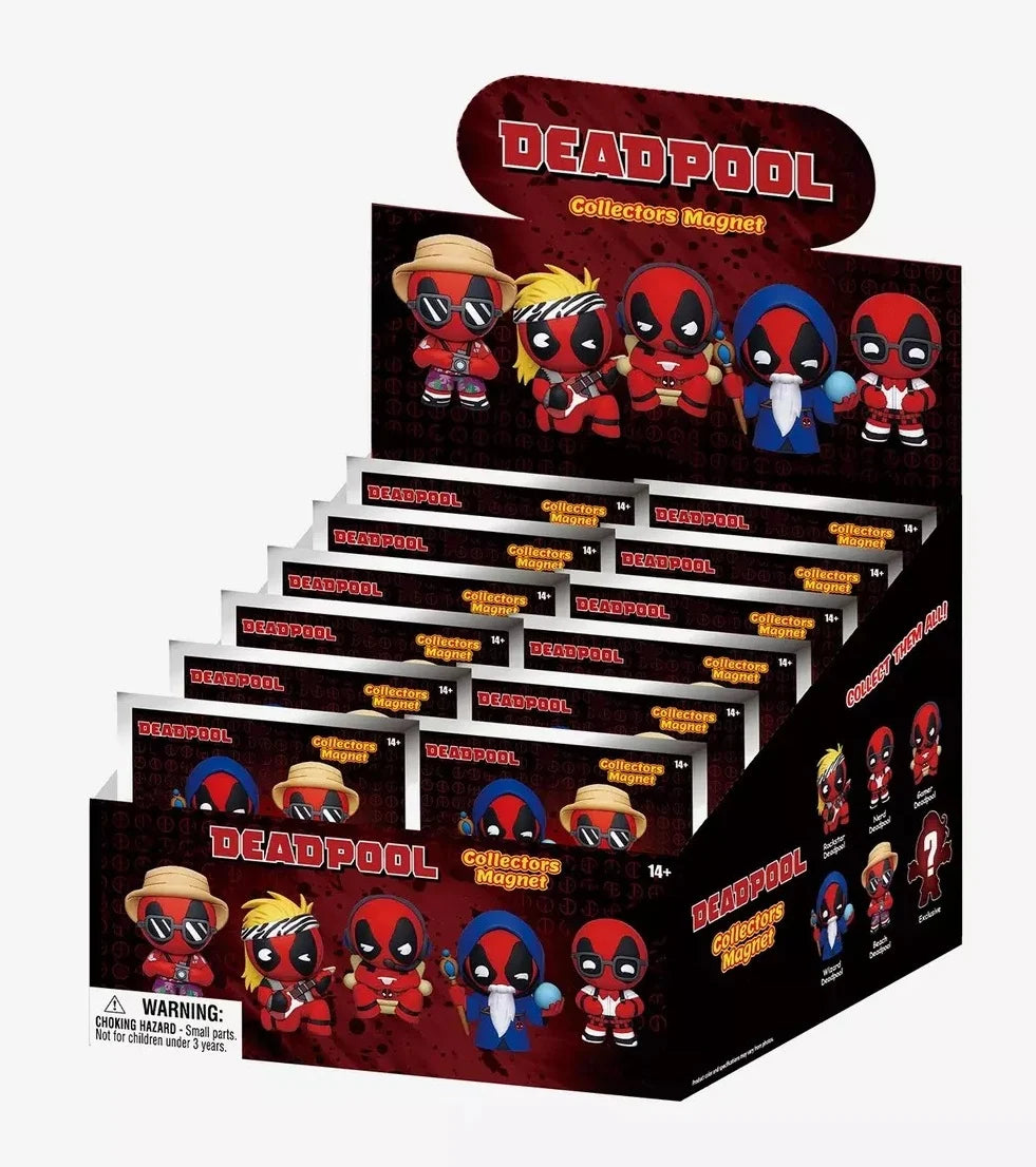 DEADPOOL - Serie 1 - 3D Foam Magnets in blind bags (Display 12 Pcs)