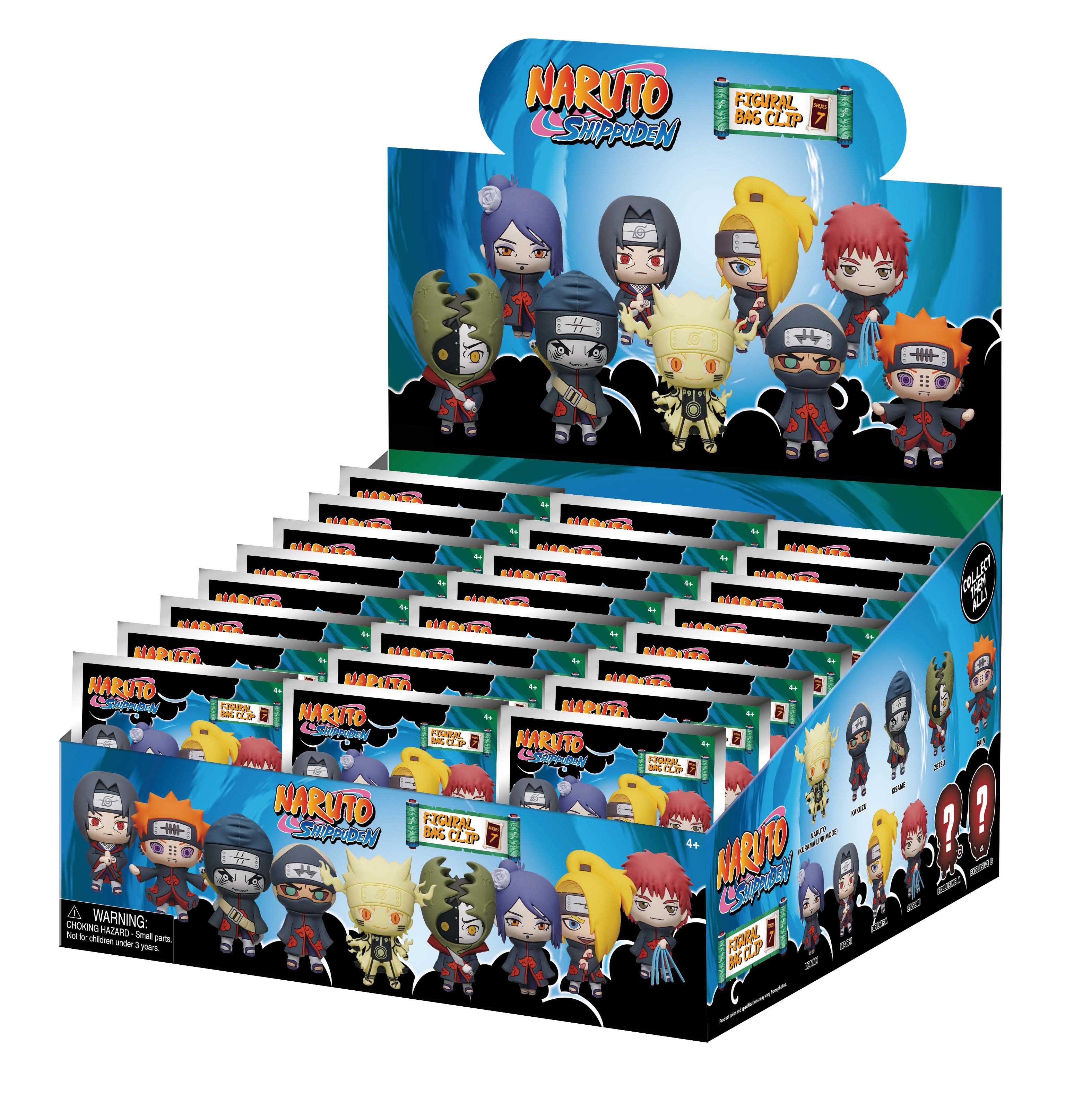 NARUTO - Series 7 - 3D Foam Bag Clip (Display 24 Pcs)