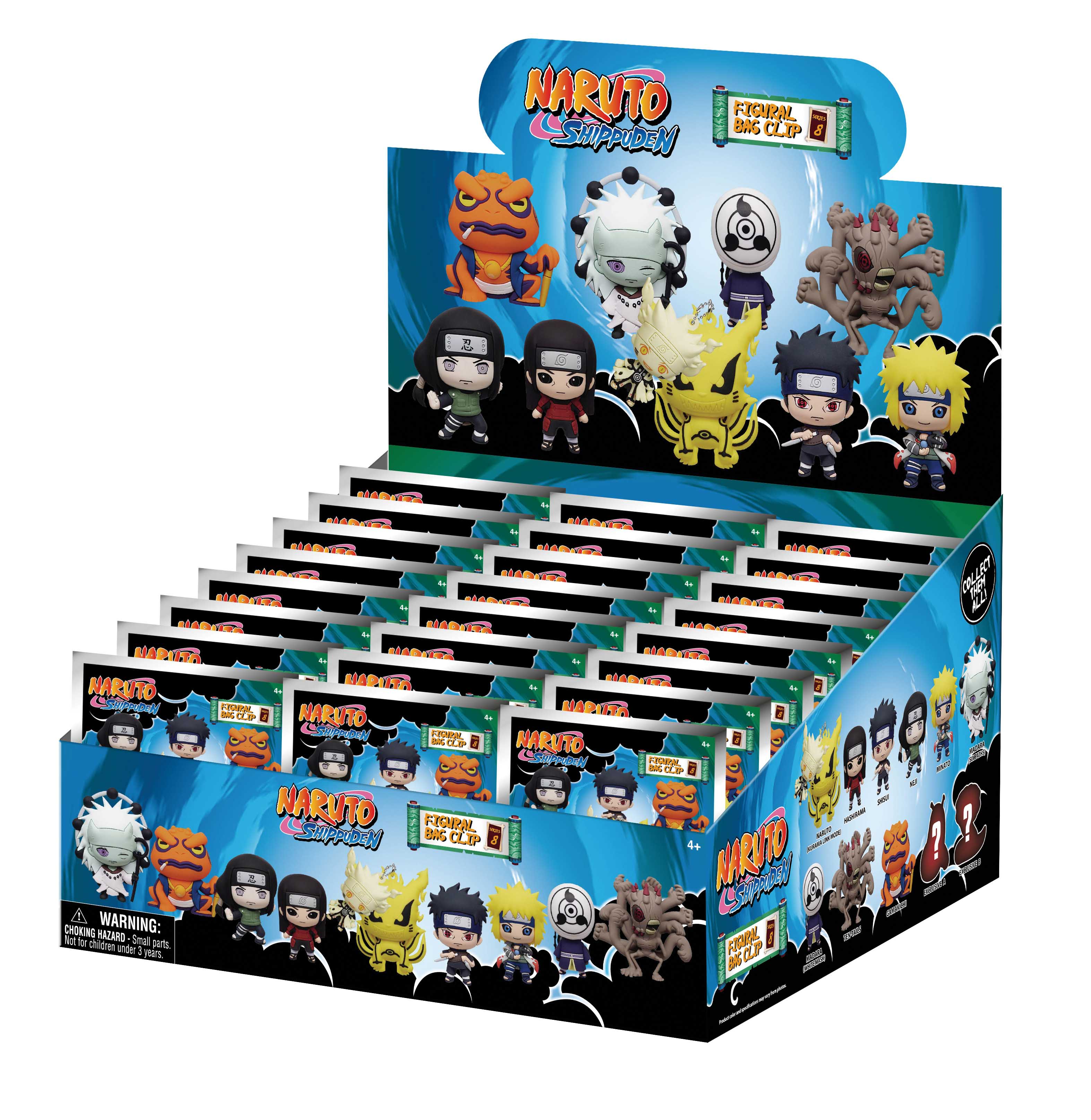 NARUTO - Series 8 - 3D Foam Bag Clip (Display 24 Pcs)