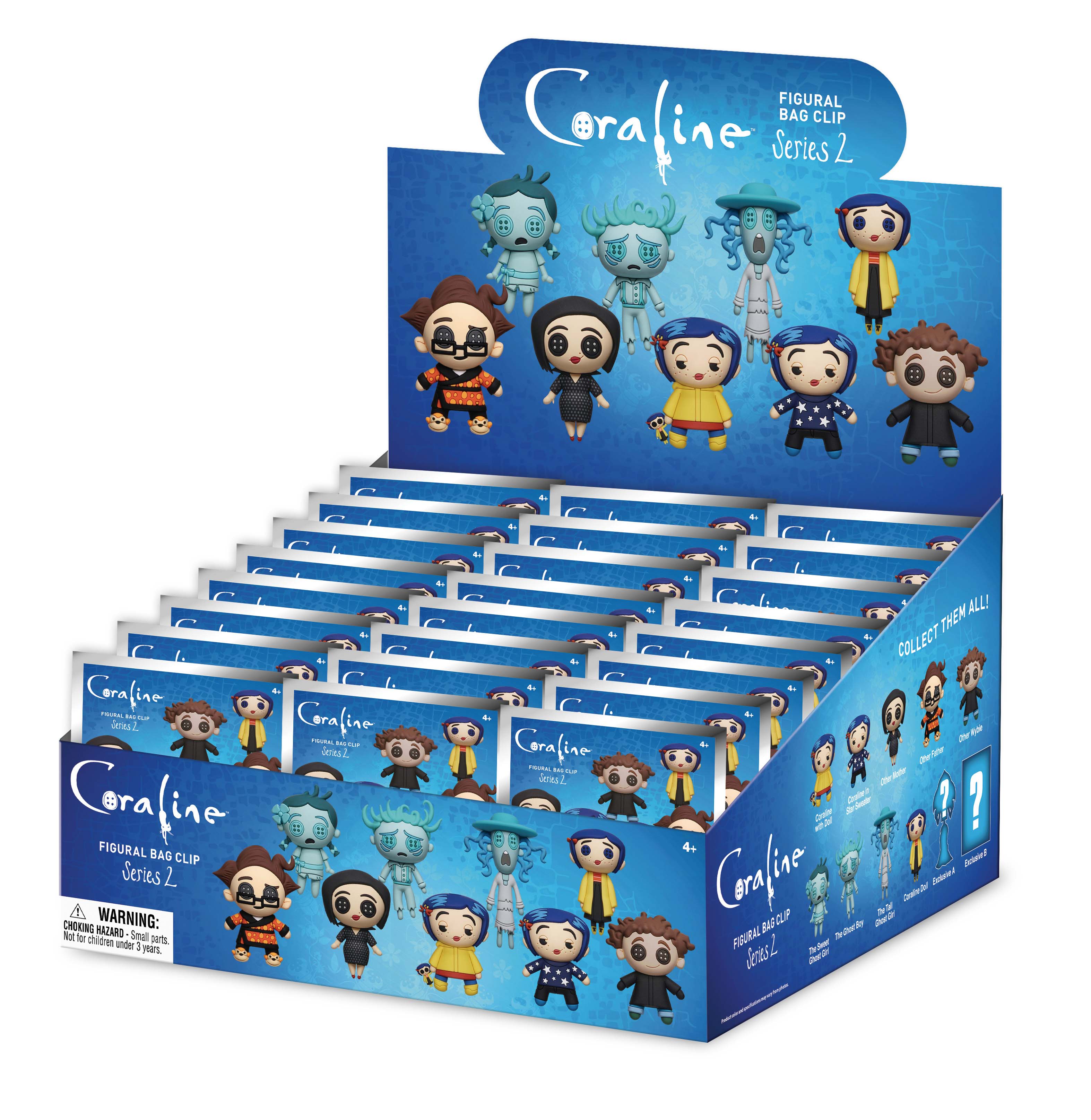 CORALINE - Series 2 - 3D Foam Bag Clip (Display 24 Pcs)