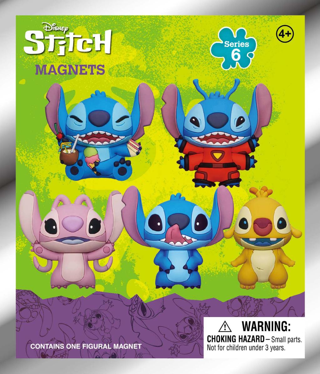 STITCH - Serie 6 - 3D Foam Magnets in blind bags (Display 12 Pcs)